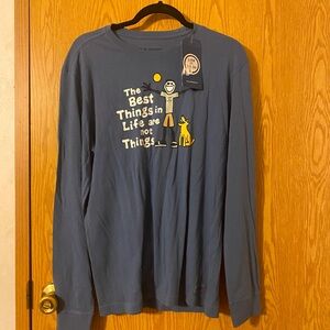 Life Is Good Blue Long Sleeve Tee